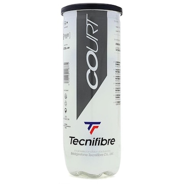 Bola de Tênis Tecnifibre Court - Tubo com 03 Bolas