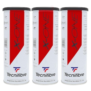 Bola de Tênis Tecnifibre X-One - Pack com 03 Tubos