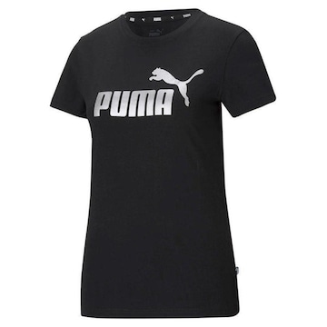 Camiseta Puma W Essentials+ Metallic Logo - Feminina