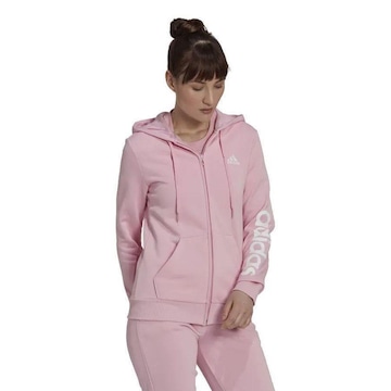 Jaqueta com Capuz adidas Essentials Logo Linear - Feminino