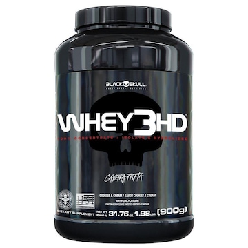 Whey 3Hd Black Skull - 900G (Wpc, Wpi e Wph) - Caveira Preta