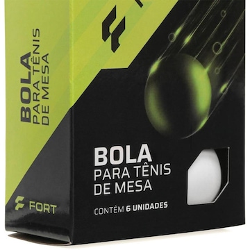 Bola de Tênis de Mesa Fort 3 Estrelas - 6 Bolas