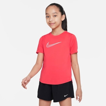 NIKE Camisa funcionais 'ONE LUXE ESS' em Vermelho Rubi