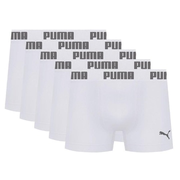 Kit Cuecas Boxer Puma Microfibra sem Costura - 5 Unidades - Adulto