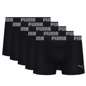 Kit Cuecas Boxer Puma Microfibra sem Costura - 5 Unidades - Adulto