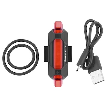 Lanterna de Bike Gold Sports Traseira Led Clear Vision 4 Modos de Funções Cabo Usb Recarregável