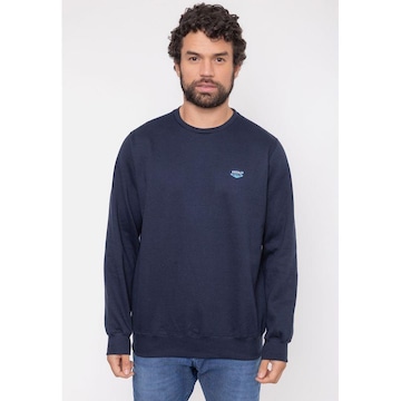 Blusão de Moletom Fatal Gola Careca Navy - Masculina