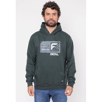 Blusão de Moletom com Capuz Fatal Piston Militar - Masculina