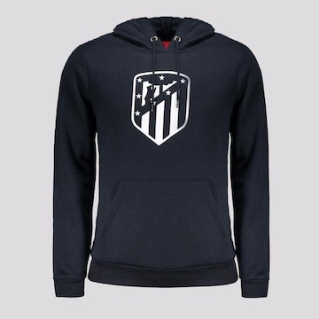 Blusão de Moletom do Atlético de Madrid com Capuz Futfanatics Canguru Escudo - Masculino