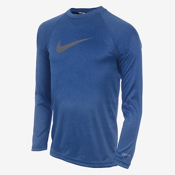 Camiseta Nike Manga Longa Heather Hydroguard - Infantil