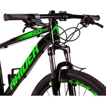 Bicicleta 29 Raider Z3X Pro - Freio Hidráulico Suspensão com Trava - Câmbio Traseiro Shimano Altus - 27V - Adulto