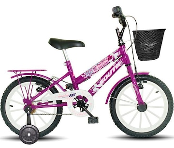 Bicicleta Aro 16 South Nininha com Cesto - Freio V-Brake - Marcha Única - Infantil