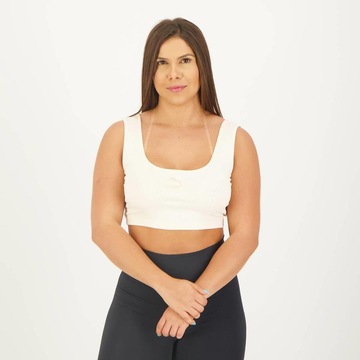 Top Fitness com Bojo Puma Classics Ribbed - Feminino