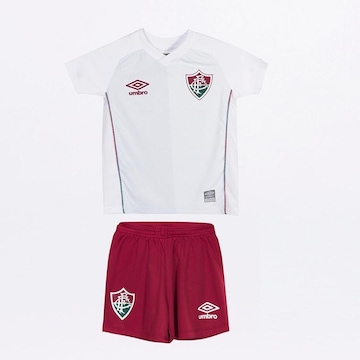 Kit Clube do Fluminense Oficial 2 2021 Umbro: Camisa + Calção - Infantil