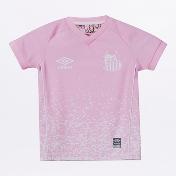 Camisa do Santos Outubro Rosa 2021 Umbro - Infantil