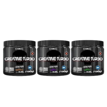 Kit Creatina Turbo Black Skull - Limão, Laranja e Uva - 3 Unidades - 150g