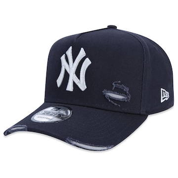 Boné Aba Curva New Era 9Forty A-Frame Mlb New York Yankees Destroyed - Strapback - Masculino