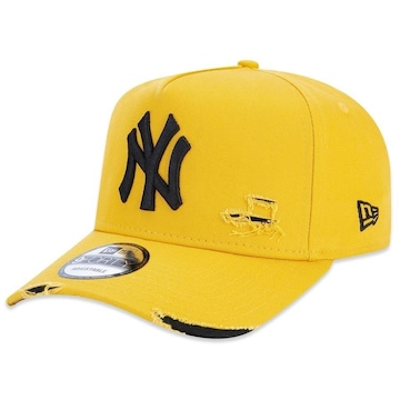 Boné Aba Curva New Era 9Forty A-Frame Mlb New York Yankees Destroyed - Strapback - Masculino