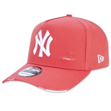 Boné Aba Curva New Era 9Forty A-Frame Mlb New York Yankees Destroyed - Strapback - Masculino