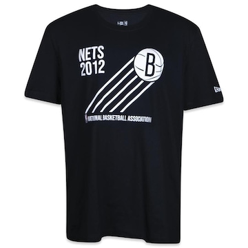 Camiseta New Era Plus Size Nba Brooklyn Nets - Masculina