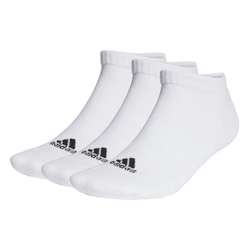 Kit de Meia adidas Cano Curto Sportswear - Adulto - 3 Pares