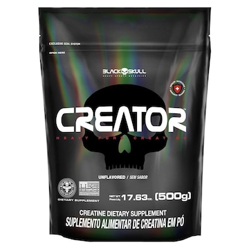 Creator - Creatina Monohidratada - 500G - Refil - Black Skull