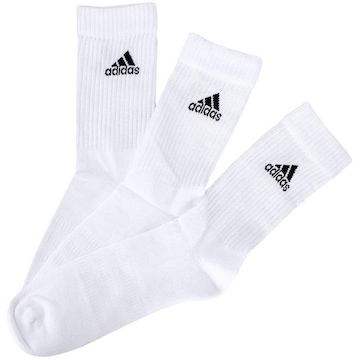 Kit Meias Cano Alto adidas Cush Crw - 3 Pares - Unissex