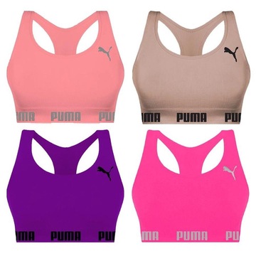 Kit Tops Puma Nadador sem Costura - 4 Unidades - Feminino