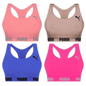 Kit Tops Puma Nadador sem Costura - 4 Unidades - Feminino