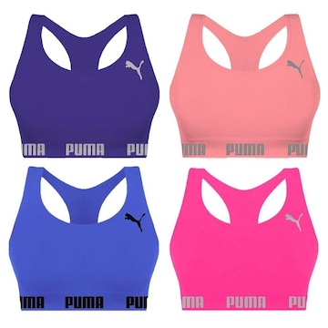 Kit Tops Puma Nadador sem Costura - 4 Unidades - Feminino