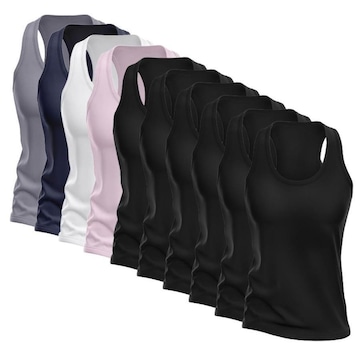 Kit Camisetas Regata Dellas Fit Dry Nadador - Feminina - 10 unidades