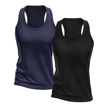 Kit Camisetas Regata Dellas Fit Dry Nadador - Feminina - 2 unidades