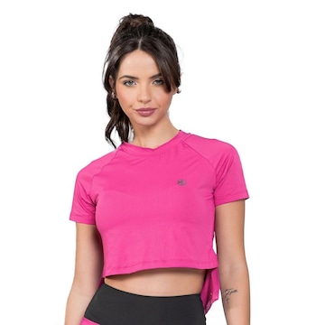 Camiseta Casual Cropped Academia Workout Logo Branco e Pink - Camisetas,  Atrelamento de categoria/produto- na Loja Overfame