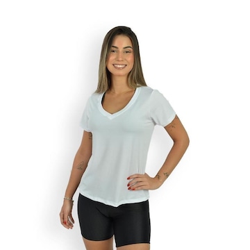 Camiseta Lavicta Fitness Dry Fit Gola V - Feminina