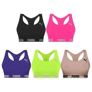 Kit Tops Puma Nadador sem Costura - Feminino - 5 unidades