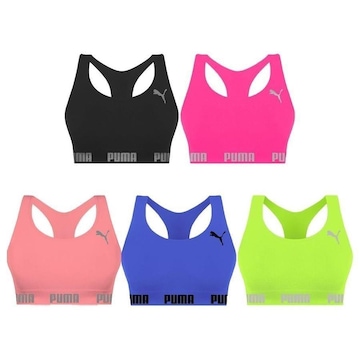 Kit Tops Puma Nadador sem Costura - Feminino - 5 unidades