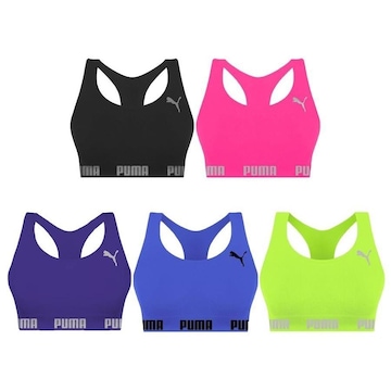 Kit Tops Puma Nadador sem Costura - Feminino - 5 unidades