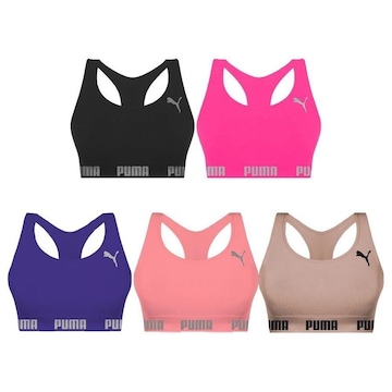 Kit Tops Puma Nadador sem Costura - Feminino - 5 unidades