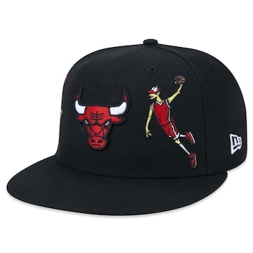 Boné Aba Reta New Era 59Fifty Fitted Nba Chicago Bulls Freestyle - Fechado - Adulto