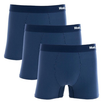 Kit de Cueca Boxer Mash Microfibra Risca de Giz - 3 unidades - Adulto