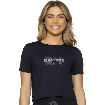 Camiseta Cropped Run More Boxy Powerful - Feminina