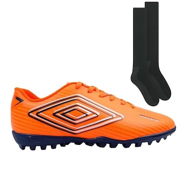 Chuteira Society Umbro Acarde + 1 Par de Meiões - Adulto