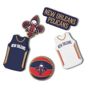 Jibbitz Nba New Orleans Pelicans - 5 Unidades - Unissex