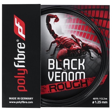 Corda para Raquete de Tênis Polyfibre Black Venom Rough 17L 1.25mm - Set Individual