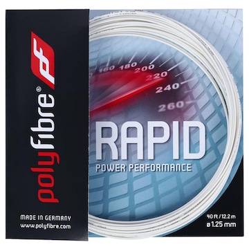 Corda para Raquete de Tênis Polyfibre Rapid 17L 1.25mm - Set Individual