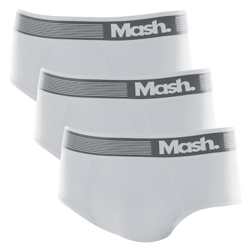 Kit de Cuecas Slip Mash Microfibra sem Costura - 3 Unidades - Adulto