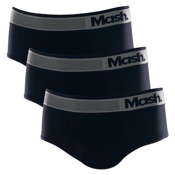 Kit de Cuecas Slip Mash Microfibra sem Costura - 3 Unidades - Adulto