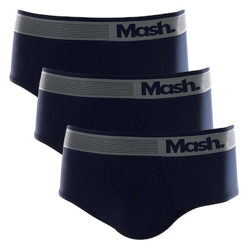 Kit de Cuecas Slip Mash Microfibra sem Costura - 3 Unidades - Adulto