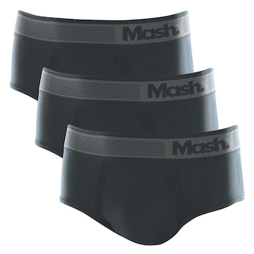 Kit de Cuecas Slip Mash Microfibra sem Costura - 3 Unidades - Adulto