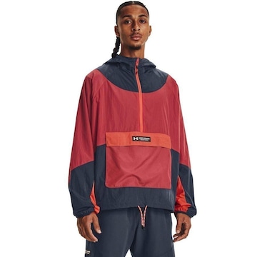 Jaqueta com Capuz Under Armour Rush Woven 1/2 Zip Anorak - Masculina